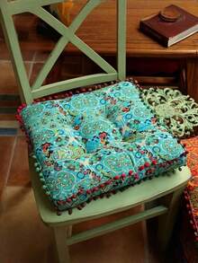 1 PC Thick Soft Comfortable Wear Resistant Non Slip Bottom Easy Clean Bohemian Moroccan Style Round Meditation Cushion Throw Pillow Butt Pad Zafu Seat Cushion Floor Seat Cushion For Living Room Bedroom Office Gaming Chair Multi Functional Home Decor Chair Cushion Home Decor Essentials - Multicolor - View 13