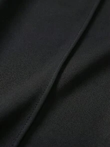 PAVTROS Plus Size Solid Color Casual Loose Fit Sweatpants, Suitable For Spring - Black - View 3