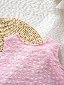 Emery Rose Kids 2件套少女撞色格纹荷叶边休闲背心和裤子套装 - 彩色 - 查看 10