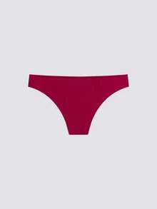 Loungeista 4pcs Women's Solid Color Casual Seamless Low-Rise Briefs - Multicolor - View 11