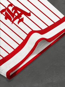 Chillumni 男士条纹字母印花圆领短袖T恤，时尚百搭 - 彩色 - 查看 4