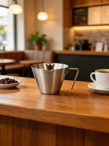 Haus Hana 1pc Stainless Steel Latte Art Cup/Extraction Cup Perfect For Milk Frothing & Coffee Decorations, Ideal For Home Or Cafe Use - Multicolor - View 6