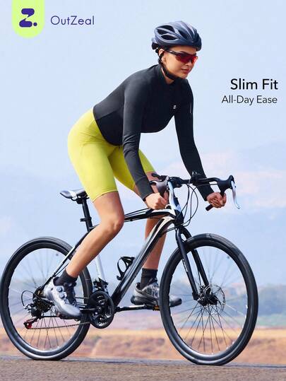 OutZeal Áo khoác chống nắng dành cho nữ, thích hợp tập luyện thể dục, tập gym, pilates, dáng ôm, có khóa kéo, mặc ngoài trời.