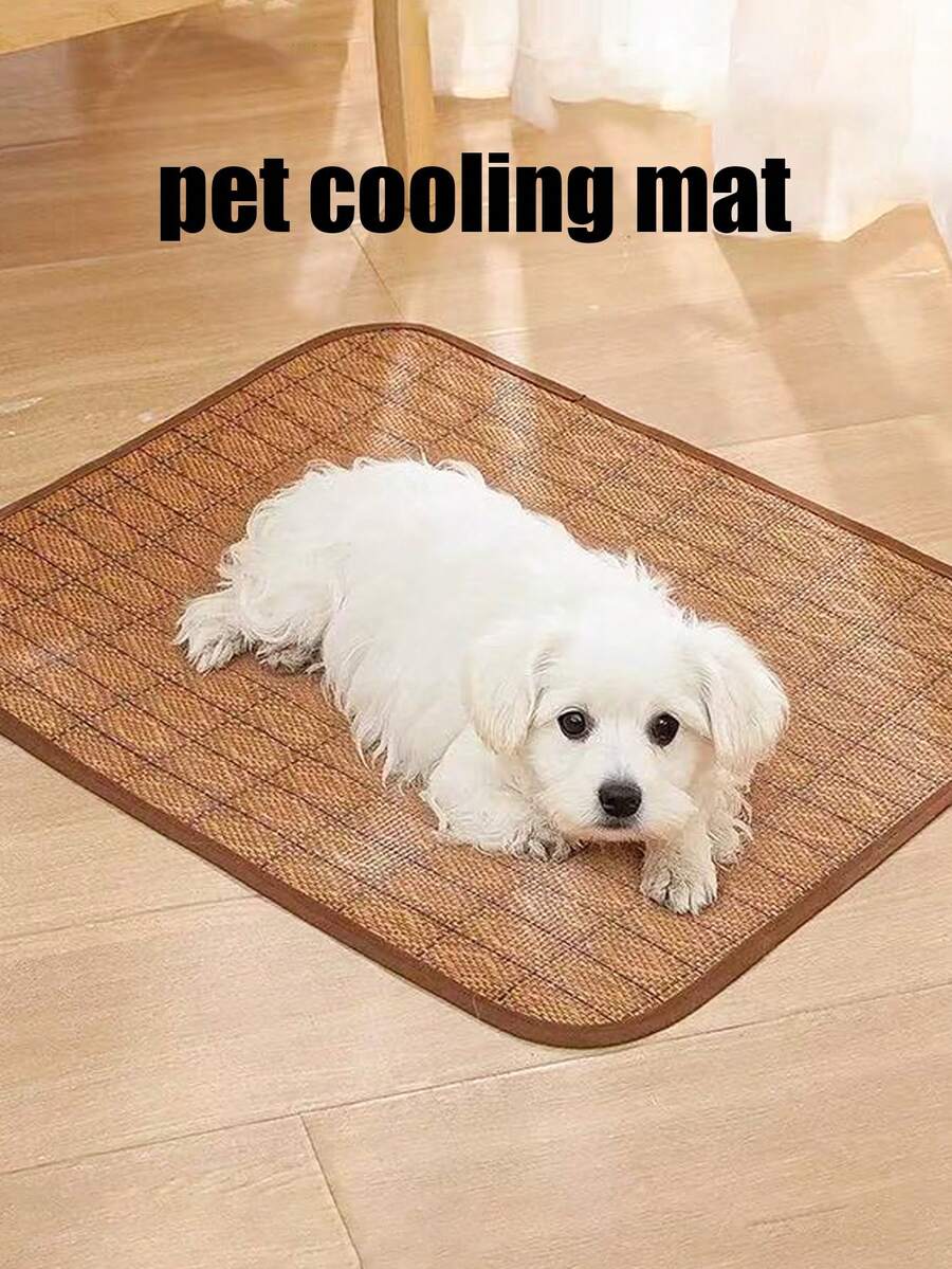 PETSIN 1 Tấm thảm đá lạnh cho thú cưng, thảm làm mát cho chó, thảm dệt làm mát mùa hè, giường làm mát cho mèo, đồ dùng cho thú cưng - Nhiều màu - Xem 1