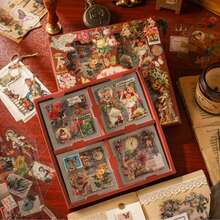 一套复古礼盒，创意DIY贴纸，日记贴纸，日记素材贴纸 - 彩色 - 查看 4