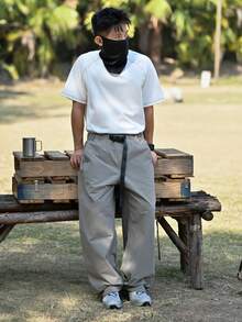 DAZY Áo thun nam tay ngắn cổ tròn màu trắng in chữ, thích hợp cho mùa hè. - trắng - Xem 3