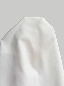 SHEIN Unity 女士纯色拉链修身长袖衬衫 - 白色 - 查看 7