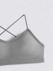3pcs/Pack Cross Design Breathable Bra With Removable Pads For Women, Lingerie - Multicolor - View 9