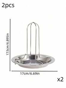 1/2/3pcs Stainless Steel Thick Roast Chicken Rack, Carbon Steel Non-Stick Turkey Tray, Suitable For Easter, Wedding, Party - Multicolor - View 13