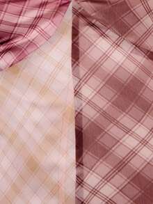 Nöista Đầm dài họa tiết kẻ caro ghép mảnh, lưng chéo và dây đeo có thể điều chỉnh. Mùa xuân, hè, dành cho nữ. - Nhiều màu - Xem 8