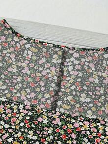 SHEIN LUNE 大码女式碎花短袖休闲衬衫 - 彩色 - 查看 3