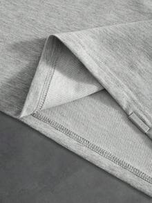 PAVTROS Camiseta suelta de manga caída con estampado de letras para uso diario y casual, verano - Gris - Ver 5