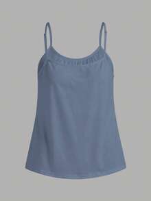 3pcs 95% Cotton Women Pleated Loose Camisole Adjustable Strap, Suitable For Spring And Summer - Multicolor - View 10