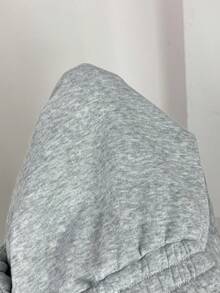 SHEIN Muchic Women's Grey Knit Zip-Up Drawstring Hooded Sweatshirt And Pants Set Loungewear Women Comfortable Two Piece Set Comfy Set Lounge Wear Lounge Set - Grey - View 7