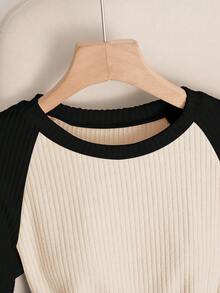 Mono elegante para mujer, mono casual, mono de cuello redondo, mono diario, mono de manga corta - Multicolor - Ver 5