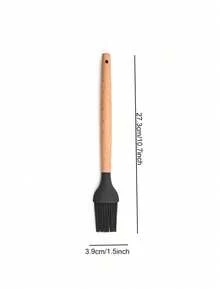 Madebyblanc Silicone Cookware Set, 12 Large Heat-Resistant Kitchen Utensils, Turner Pliers, Spatula, Spoon, Wooden Handle Kitchen Small Tool, With Anti Stick Cookware Holder - Dark Grey - View 12