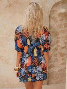 SHEIN Swim Lushore Áo khoác ngoài dài tay bằng vải lưới mới - Nhiều màu - Xem 2