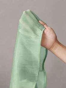 Anewsta Nuevo vestido elegante y brillante con pliegues y mangas largas, adecuado para fiestas, citas y salidas en primavera y verano - Verde Oliva - Ver 7