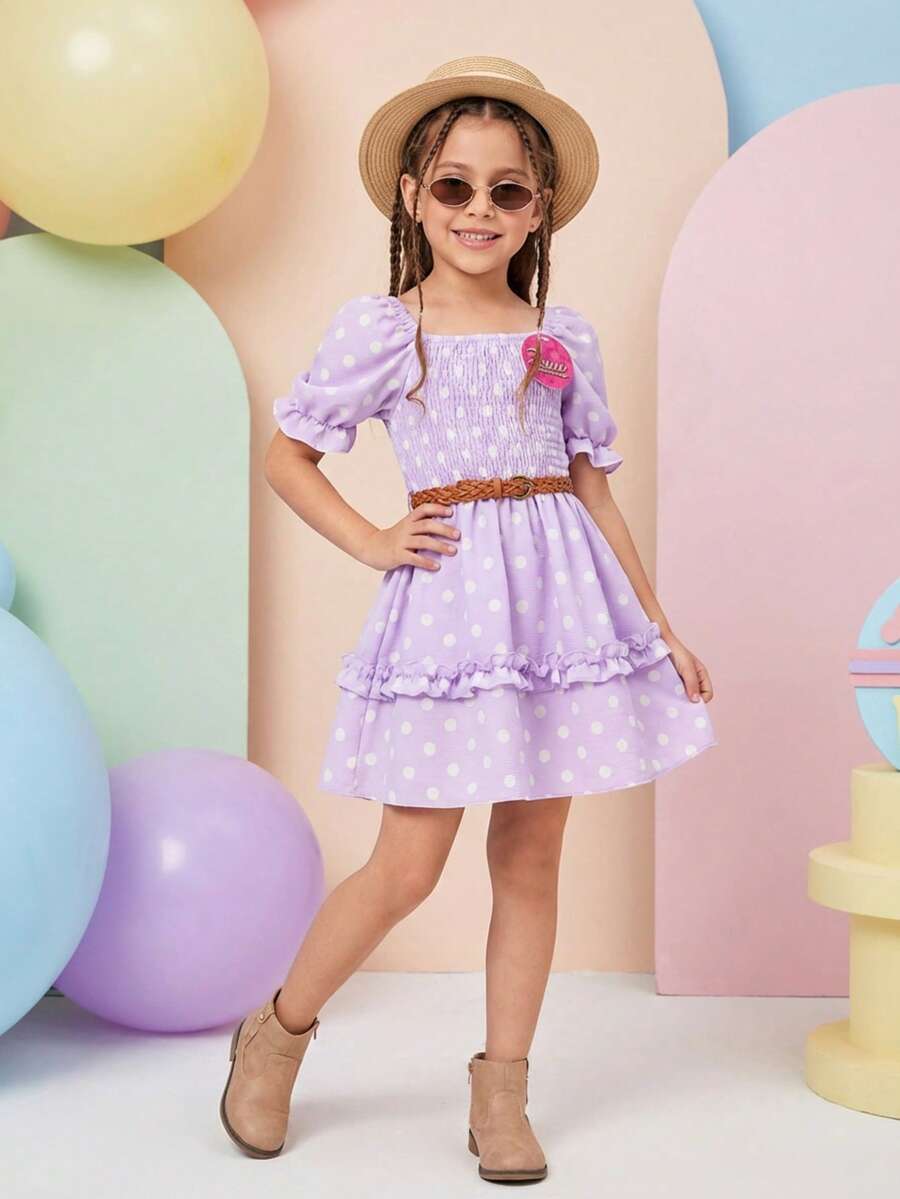 Vestido para niña estilo casual - Lila Púrpura - Ver 1