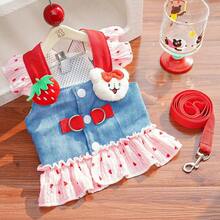 PETSIN 1SET Pet Harness Dress For Dogs Cats, Cute Dress For Teddy Bichon French Bulldog Schnauzer - Multicolor - View 17