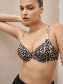 Bralution 2 件女士时尚豹纹印花文胸、猎豹印花上衣 - 彩色 - 查看 7