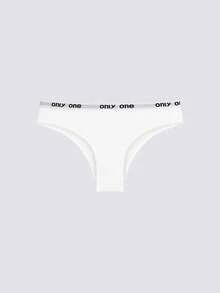 Loungeista 4pcs Women Elastic Letter Waistband Comfort T-String Briefs - Multicolor - View 3