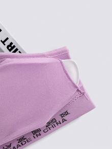 Loungeista 3pcs Letter Strap Sports Bra Tops For Women, Suitable For Yoga, Running, Workout - Multicolor - View 12