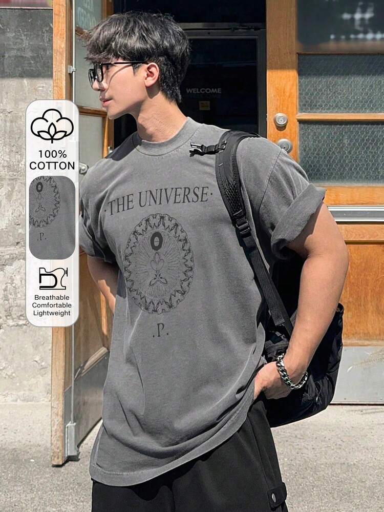 Men's Casual Simple And Fashionable T-Shirt For Everyday Wear,Graphic Tees