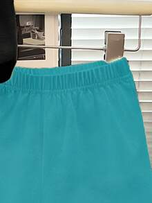 2件套男婴可爱恐龙字母印花圆领短袖T恤+蓝色短裤套装，适合夏季外出穿着 - 彩色 - 查看 6