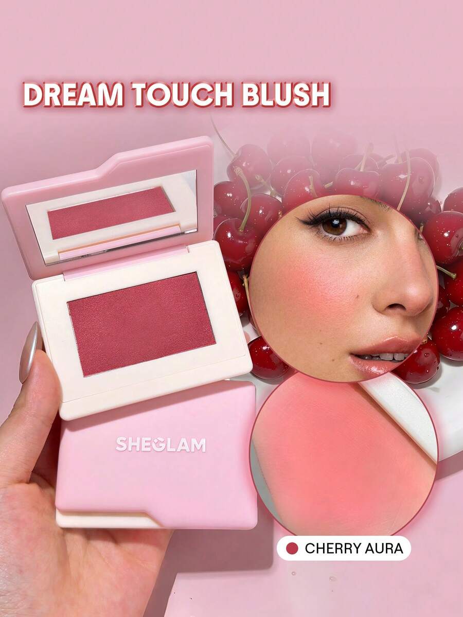 SHEGLAM Dream Touch 腮紅-Cherry Aura 粉狀腮紅 品牌 美容 化妝 化妝品 適合女性與女孩 完美搭配夏季春季 Y2K 時尚 流行 生日 母親節禮物 假期 派對準備就緒 最佳顏色 - 209 Cherry Aura - 查看 1