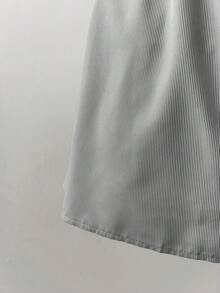 Flirla Plus Size Women's Summer Black And Gold V-Neck Ruffle Bow Tie Dress, Retro French Style Flutter Sleeve Tie Waist Short Dress Holiday Cute - Black and White - View 4