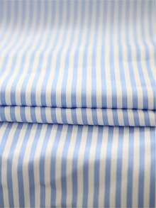 Louniche Loose Striped Mid-Sleeve Dress With Pockets, Summer - Blue and White - View 4