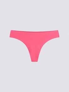Loungeista 3pcs Women Seamless Solid Color Functional Panties, Black/White/Beige Non-Slip Underwear, High-Performance Thong, Yoga Invisible Panties - Multicolor - View 11