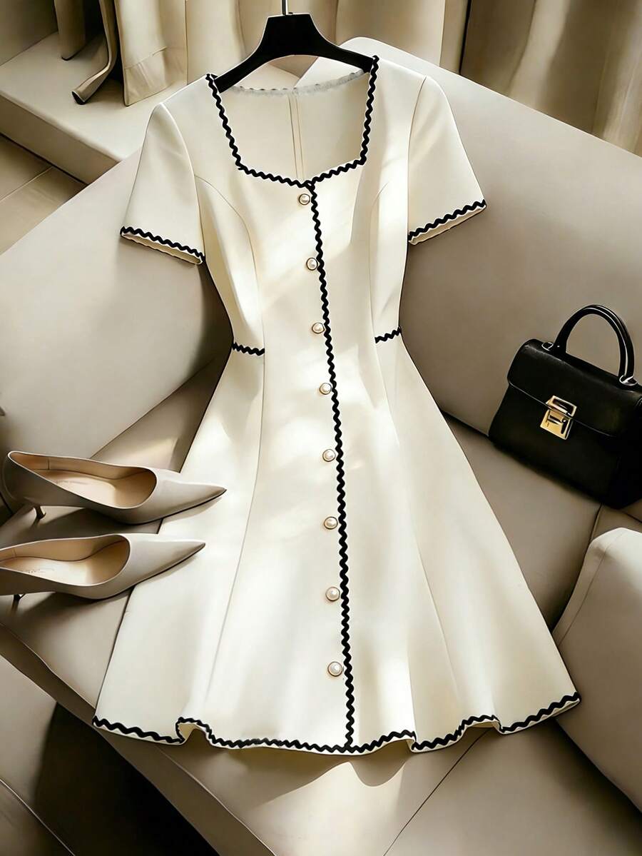 Islaluna Váy midi nữ - trắng - Xem 1