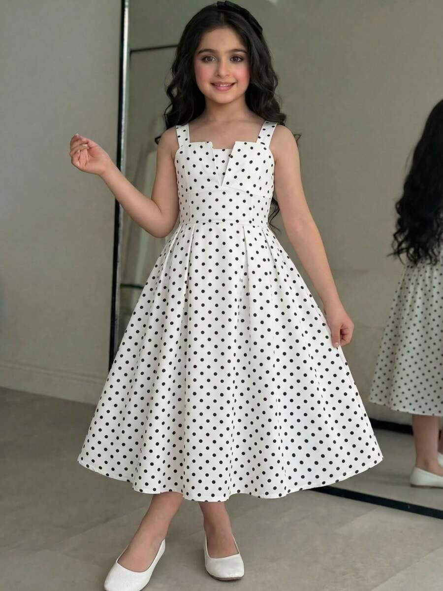 SHEIN Đầm cho bé gái tuổi teen, đầm dự tiệc đêm giao thừa, đầm dạ hội năm mới, quần áo, đầm thanh lịch cho bé gái, đầm màu be, đầm trang trọng, đầm dự tiệc, trang phục, đầm đêm giao thừa. - Màu be - Xem 1