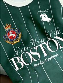 Manfinity Homme 男士休闲全印花短袖T恤 - 彩色 - 查看 3