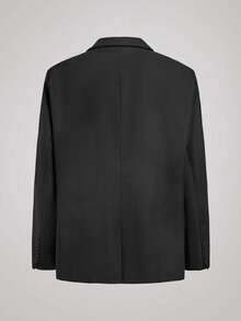 2026 New Fashion Casual Lightweight Business Plus Size Suit Jacket - Black - View 2