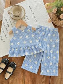 LMoss Kids Bộ 2 món áo và quần dệt in hình quả anh đào cho bé gái - Nhiều màu - Xem 6