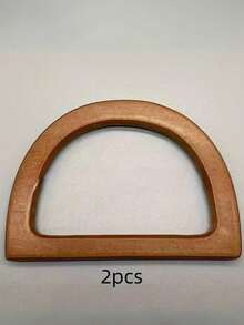 1 Pair High-End Wooden Handbag Handle, Round D-Shape Bamboo Wood Purse Accessory - Multicolor - View 10