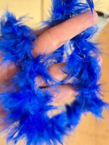 1pc 2M Feather Cord Ribbon, Beautiful Decoration For DIY Crafts, Christmas, New Year Accessories - Multicolor - View 11