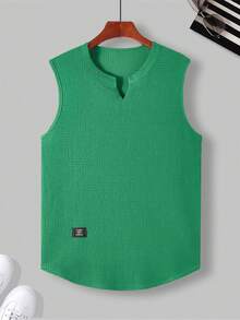 Manfinity Homme Men's Casual Versatile Everyday Wear Top, Holiday - Green - View 3