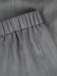 GlowEve CURVE Bộ quần áo thường ngày cổ tròn dệt kim giả tre cỡ lớn dành cho nữ. - Xám - Xem 5