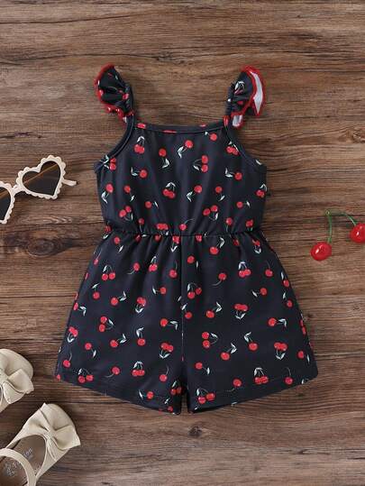 Baby Girl Cute Floral Knit Romper, Summer