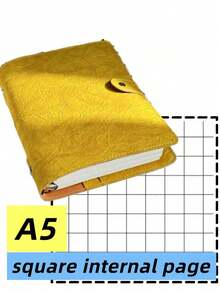 SHEIN Cuaderno de hojas sueltas A5/A6 con líneas horizontales/en blanco/cuadrícula, con una suave cubierta de piel desmontable para una escritura fluida y suave, útil para estudiantes, oficina y útiles escolares, vuelta al cole - Multicolor - Ver 22