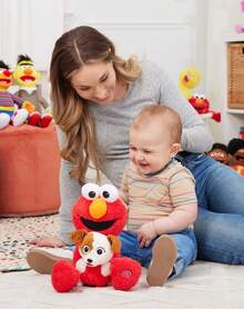 Spin Master Red Monster Character Plush Doll Holding Puppy, Soft Stuffed Character Plush With Cute Companion Dog Design, Decorative Plush Toy For Collection, Display Or Gift Idea - Multicolor - View 2