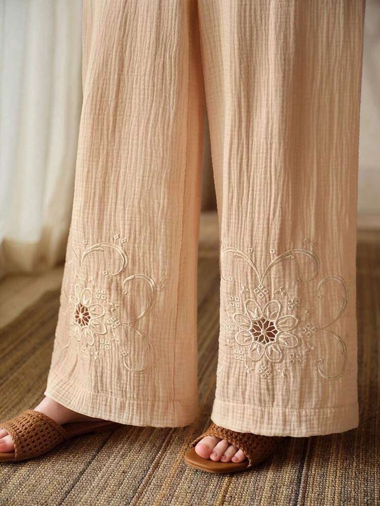 2PCS/SET FASHIONABLE LOOSE FIT TIE BOW LOUNGE SET, VERSATILE