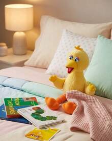 Yellow Bird Character Plush Doll 17CM With Long Legs, Soft Stuffed Bird Toy With Bright Yellow Body And Orange Feet Design, Cute Character Plush Figure For Collection, Display Or Gift Idea - Multicolor - View 4