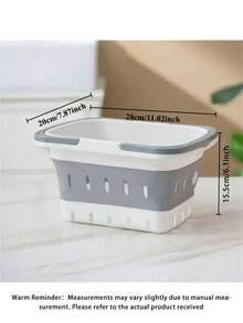 Foldable Laundry Basket, Wall-Mounted Clothes Storage Basket, Bathroom Laundry Basket, Large Plastic Laundry Basket, For Bathroom, Bedroom, Living Room, Dormitory, Home Organization And Storage, Laundry Basket - Multicolor - View 5
