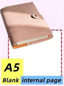 SHEIN Cuaderno de hojas sueltas A5/A6 con líneas horizontales/en blanco/cuadrícula, con una suave cubierta de piel desmontable para una escritura fluida y suave, útil para estudiantes, oficina y útiles escolares, vuelta al cole - Multicolor - Ver 19