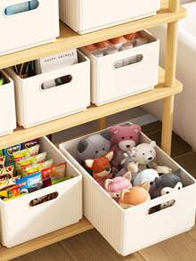 A Collapsible And Stackable Kitchen Storage Box, A Plastic Storage Box With Ventilation Design, A Drawer-Style Cabinet Storage Box, And A Countertop Snack Storage Box. - Multicolor - View 6